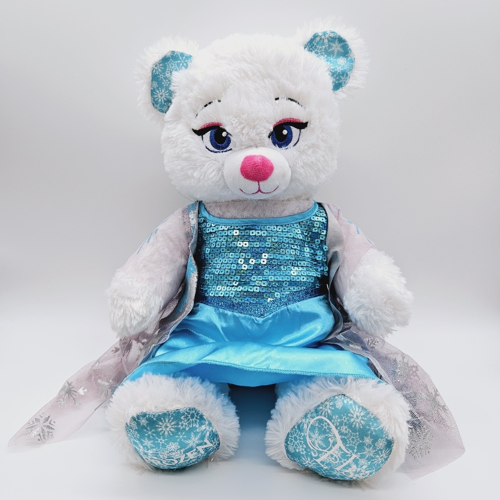 BAB BUILD-A-BEAR | 2014 Frozen Elsa plush teddy bear 16"